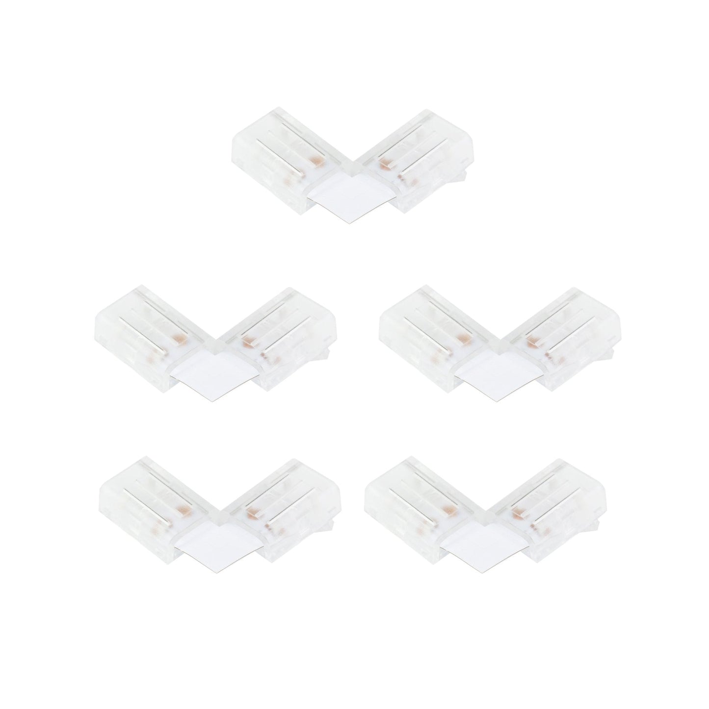  2 Pin Solderless L Shape Connector For Single Colour LED COB Strip Lights