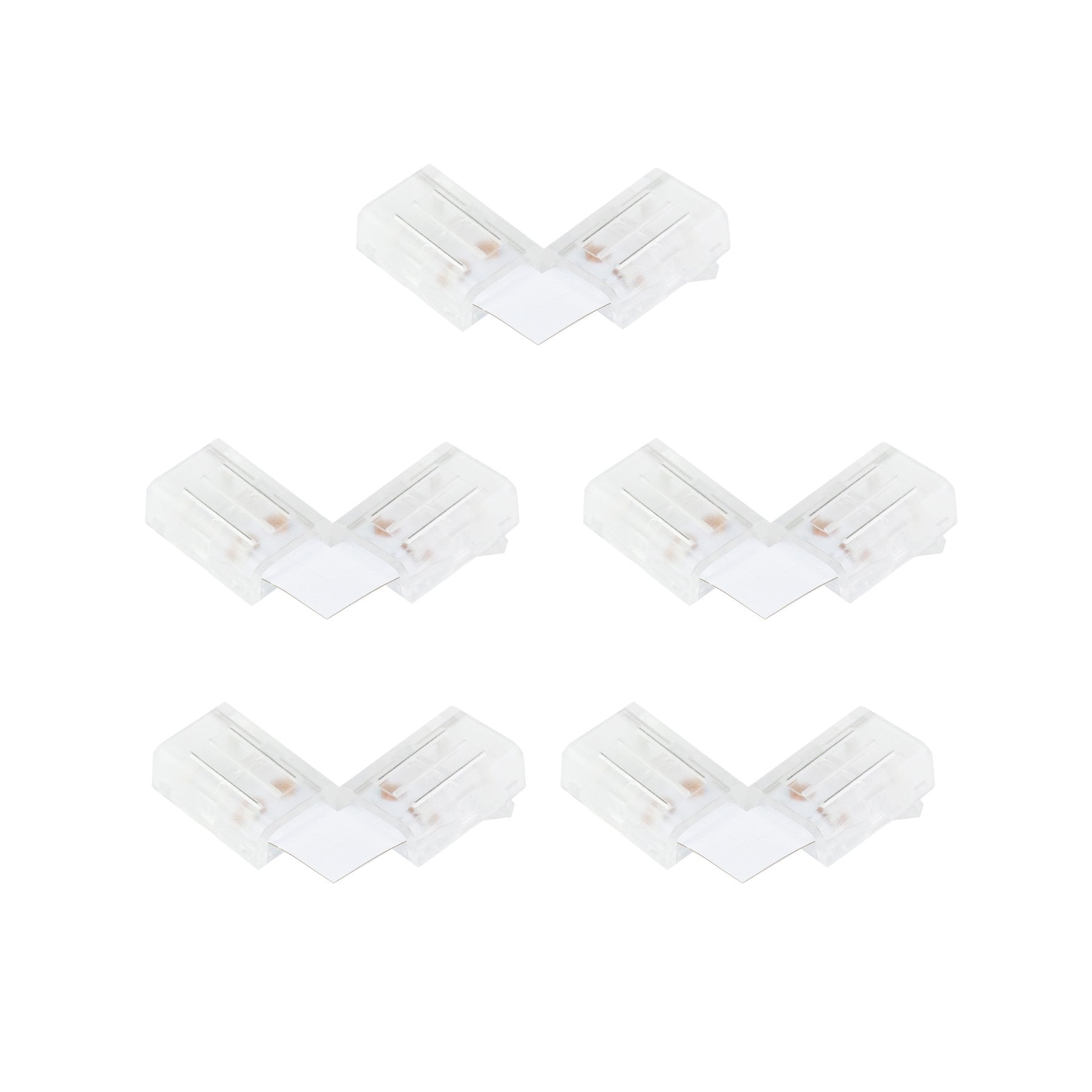  2 Pin Solderless L Shape Connector For Single Colour LED COB Strip Lights