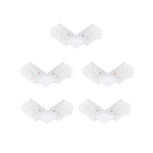  2 Pin Solderless L Shape Connector For Single Colour LED COB Strip Lights
