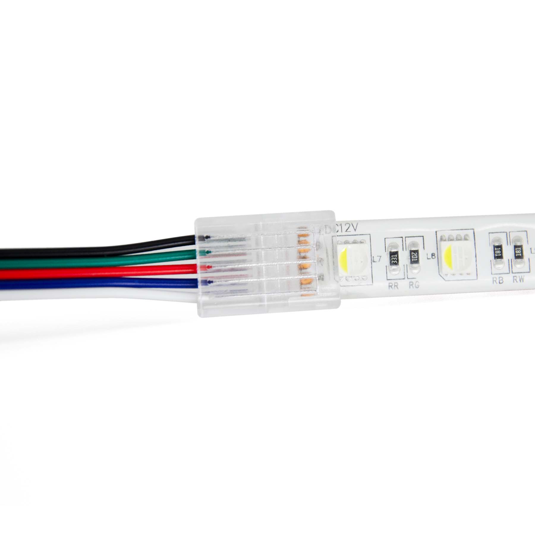 5 Pin Solderless Strip To Wire Connector For RGBW/RGBWW LED Strip Lights