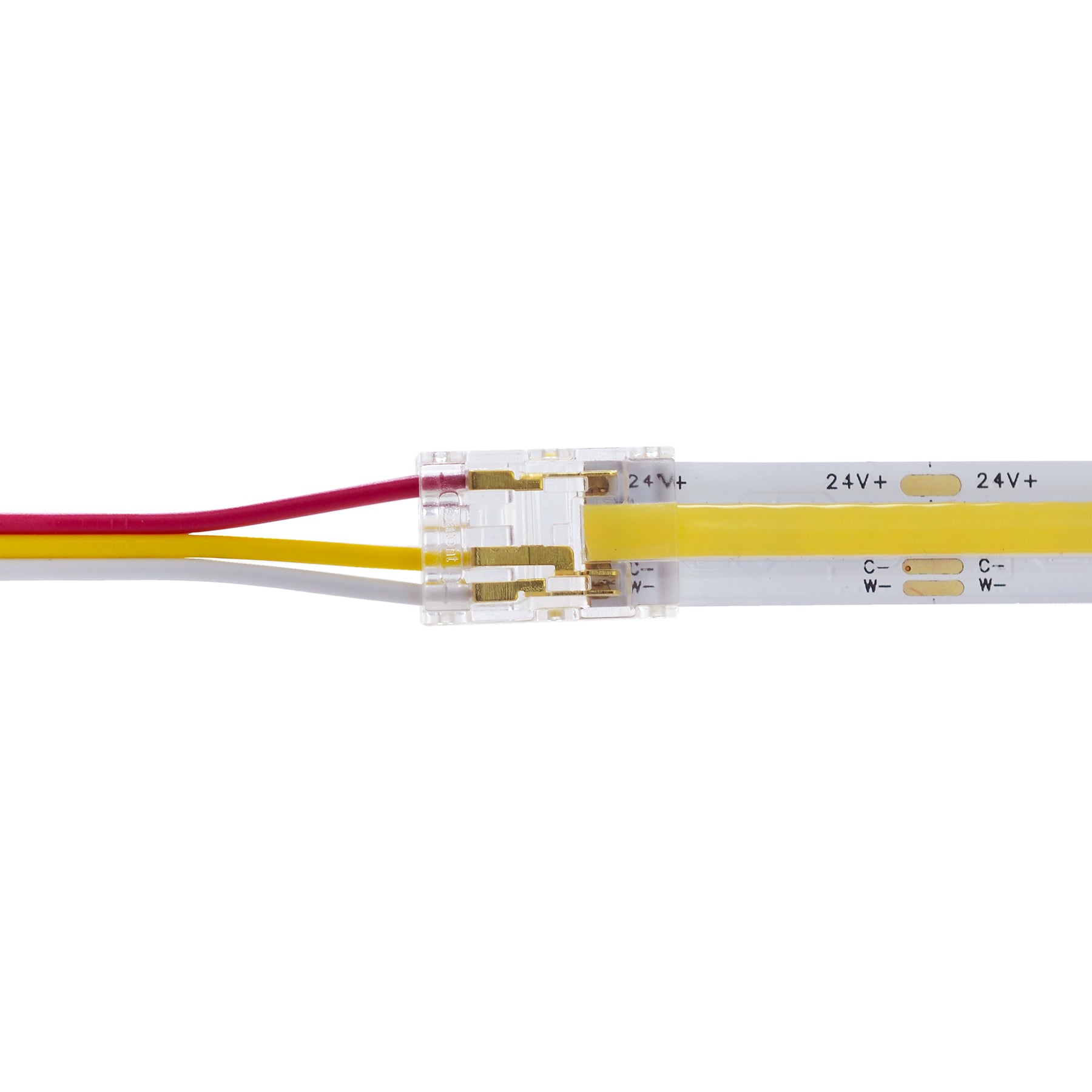  Quick Fit Solderless Strip To Wire Straight Connector For DC LED Strip Lights