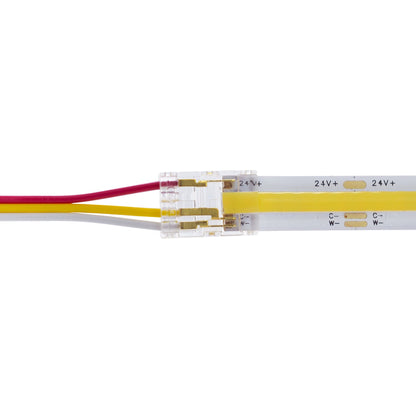  Quick Fit Solderless Strip To Wire Straight Connector For DC LED Strip Lights