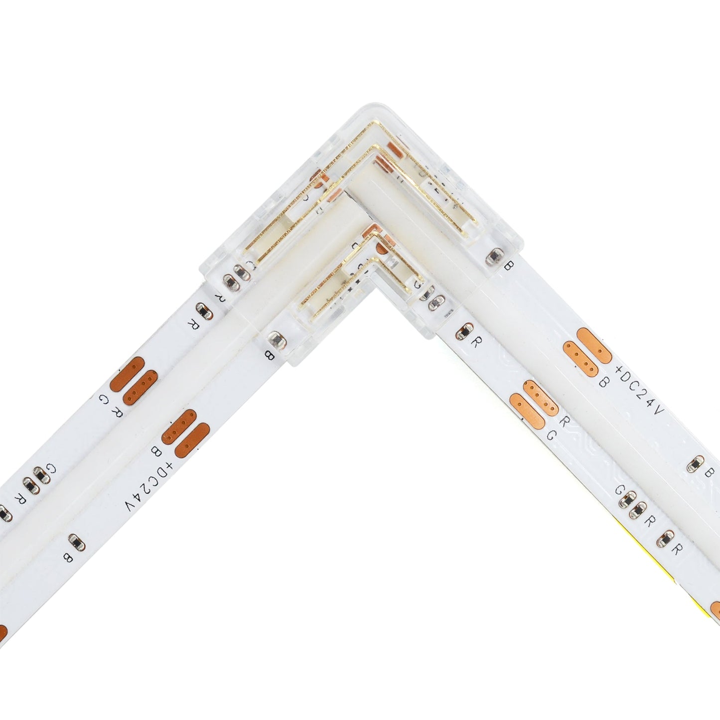  Quick Fit Solderless L Shape Corner Connector For DC LED Strip Lights