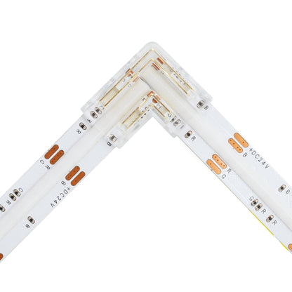  Quick Fit Solderless L Shape Corner Connector For DC LED Strip Lights