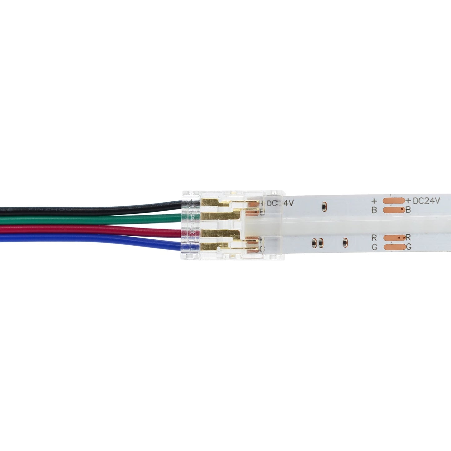  Quick Fit Solderless Strip To Wire Straight Connector For DC LED Strip Lights