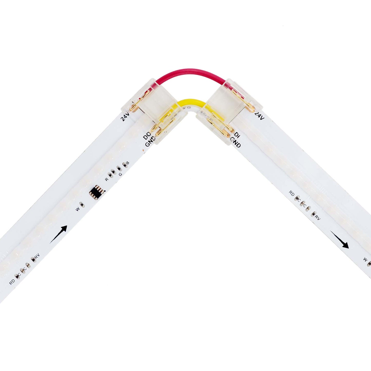  Quick Fit Solderless L Shape Corner Connector For DC LED Strip Lights