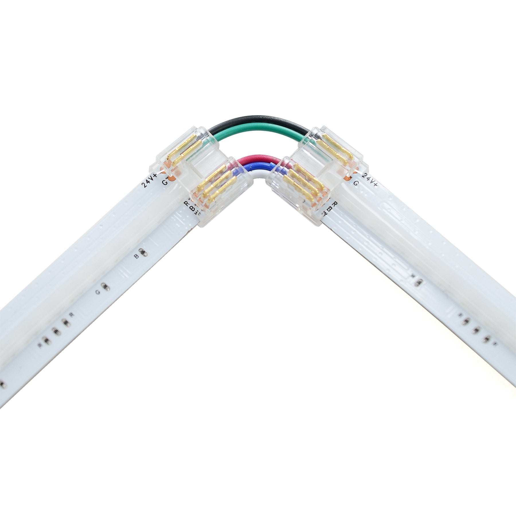  Quick Fit Solderless L Shape Corner Connector For DC LED Strip Lights