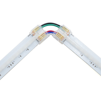  Quick Fit Solderless L Shape Corner Connector For DC LED Strip Lights