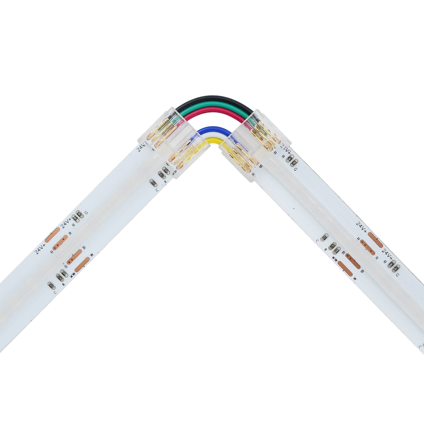  Quick Fit Solderless L Shape Corner Connector For DC LED Strip Lights