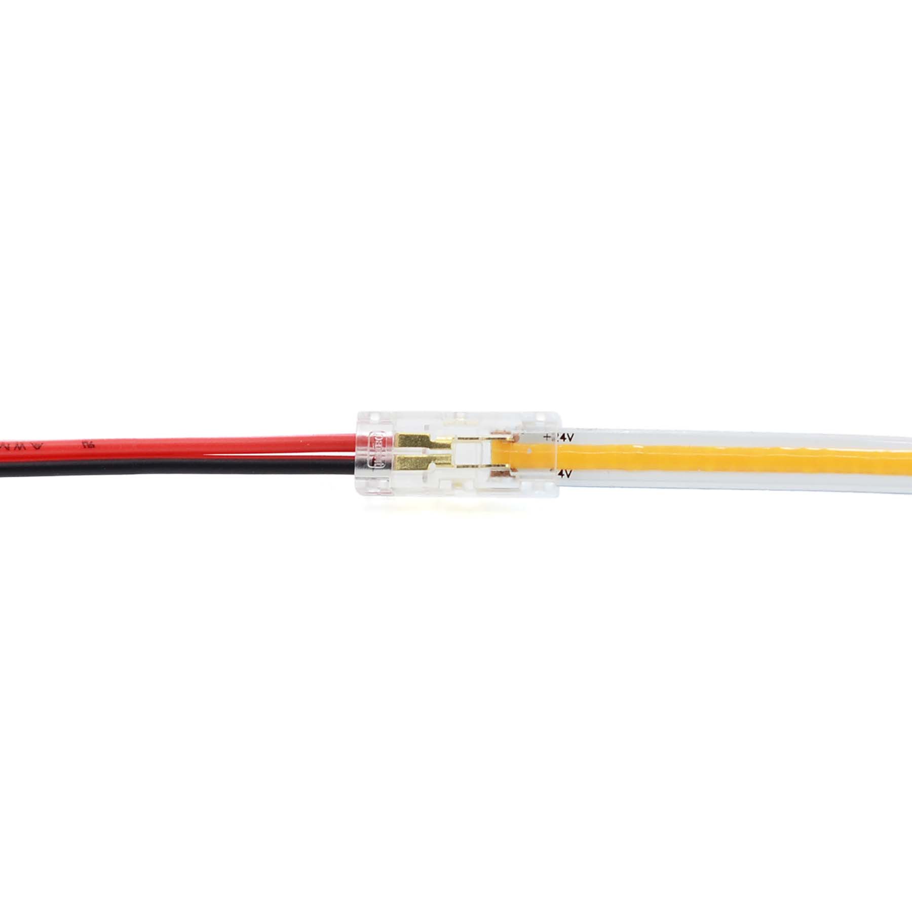  Quick Fit Solderless Strip To Wire Straight Connector For DC LED Strip Lights