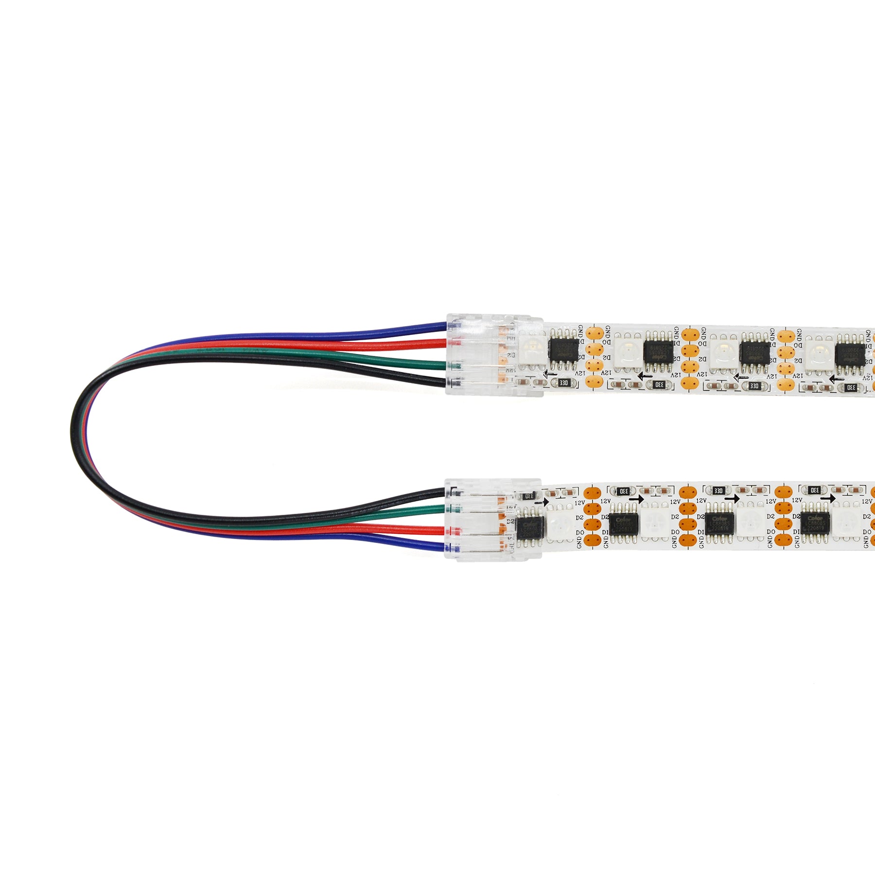  Quick Fit Solderless 2 End Wire Cable For DC LED Strip Lights