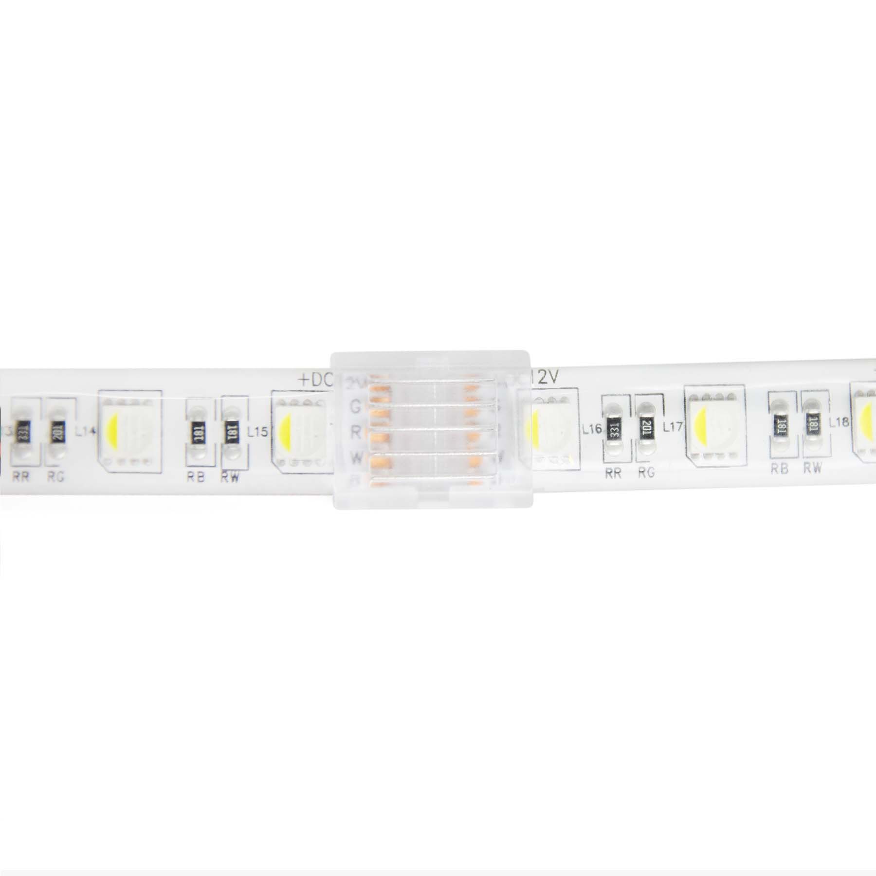 5 Pin Solderless Straight Connector For RGBW/RGBWW LED Strip Lights
