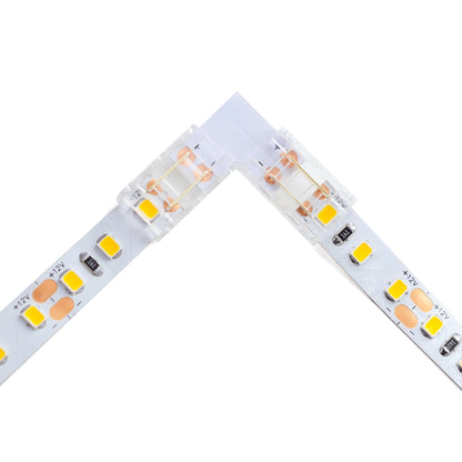  Quick Fit Solderless L Shape Corner Connector For DC LED Strip Lights