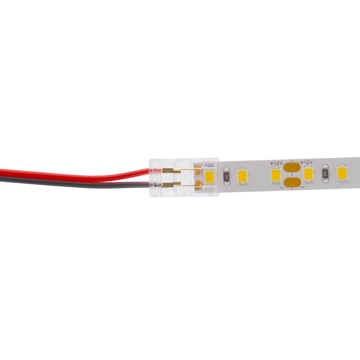  Quick Fit Solderless Strip To Wire Straight Connector For DC LED Strip Lights