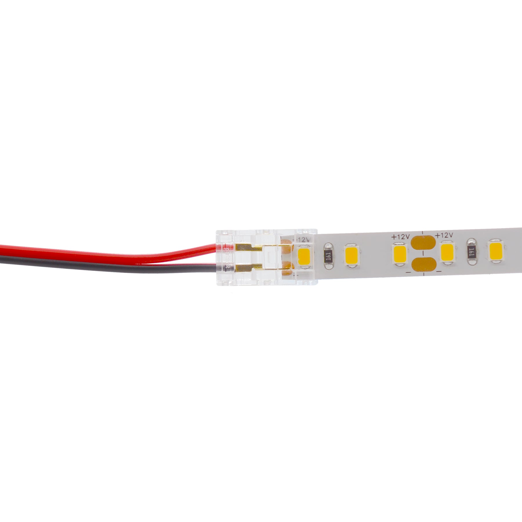  Quick Fit Solderless Strip To Wire Straight Connector For DC LED Strip Lights