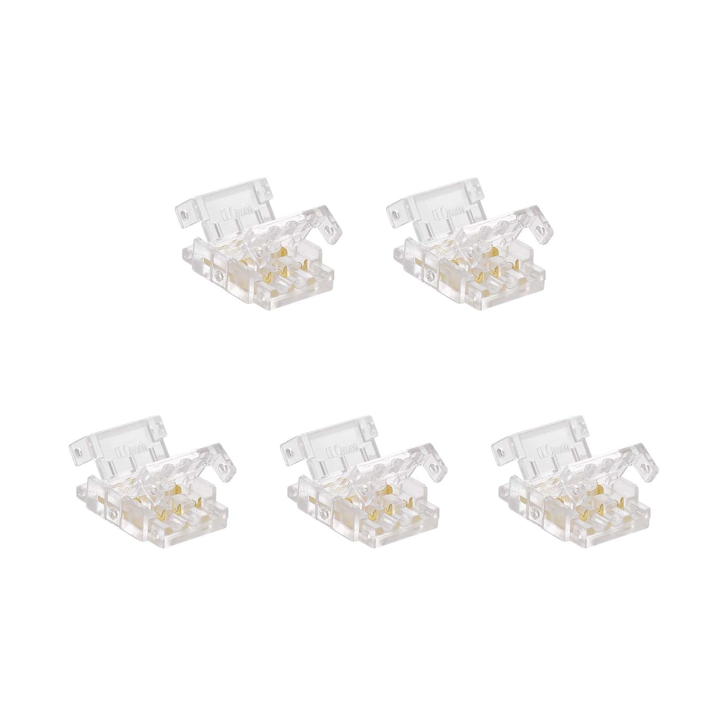  Quick Fit Solderless Strip To Wire Straight Connector For DC LED Strip Lights