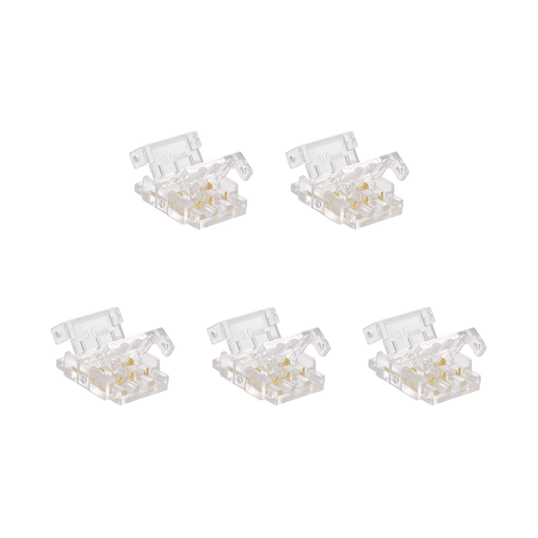  Quick Fit Solderless Strip To Wire Straight Connector For DC LED Strip Lights