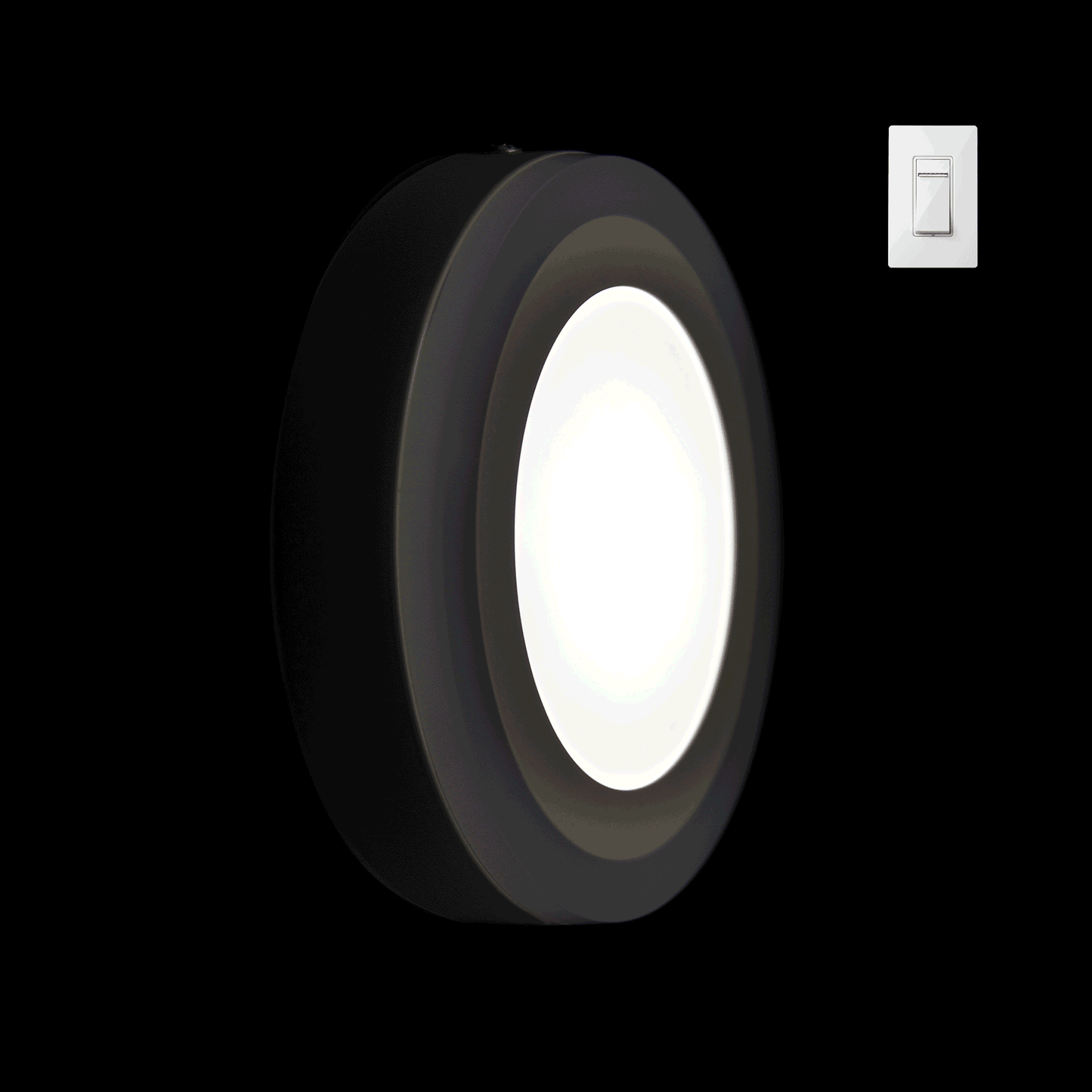  Surface Mounted Round Blue Edge Lit LED Panel Light