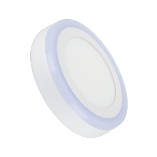  Surface Mounted Round Blue Edge Lit LED Panel Light