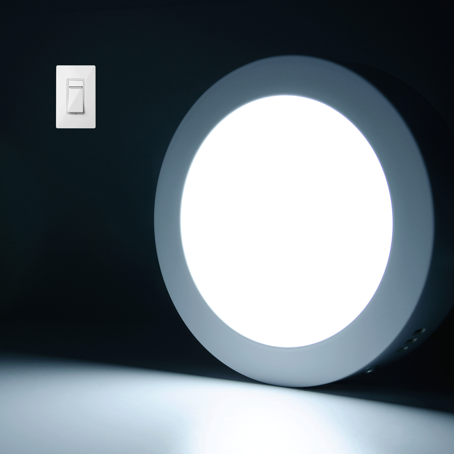  Surface Mounted Round LED Panel Light Triple Cycles